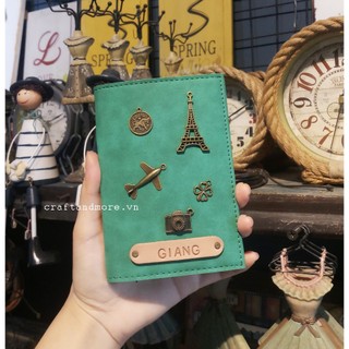 Túi đựng hộ chiếu, passport cover xanh ngọc + hơn 20 màu khác