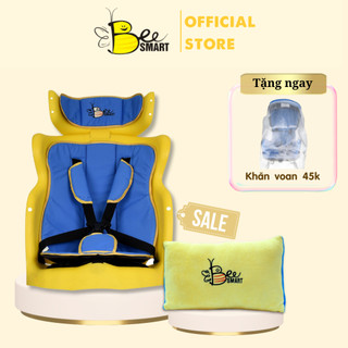 Combo ghế ngồi xe máy cho bé beesmart x2 lắp sau & gối chắn đầu xe cho bé
