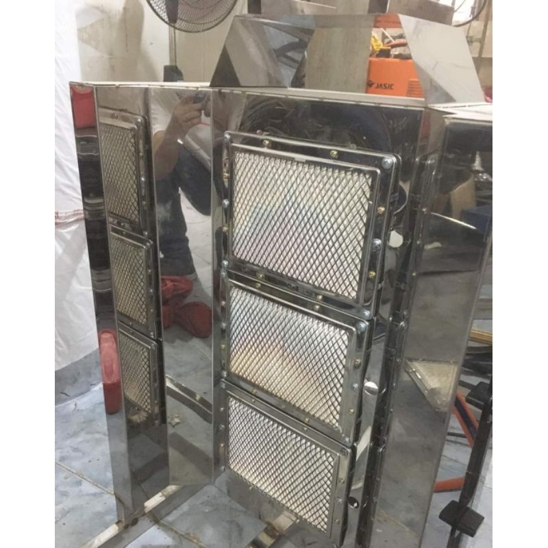 Lò nướng thịt bánh mì Doner Kebab loại 3 buồng đốt( đầu đốt)