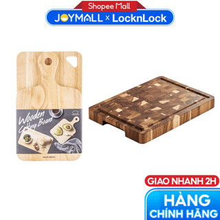 Bộ 2 thớt gỗ cây cao su Lock&Lock LWC001S2 - Hàng chính hãng, bề mặt cứng, không có vết nứt li ti  - JoyMall