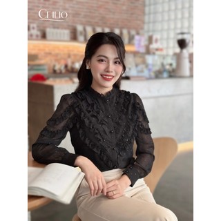 Sơ mi thiết kế ceilio sm241 cm sơ mi bèo chéo