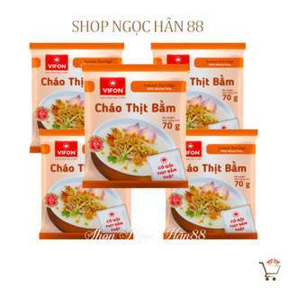 Combo 5 Gói Cháo Vifon Có Thịt Thật 70gr - Vị Thịt Bằm/ Thịt Gà/ Sườn