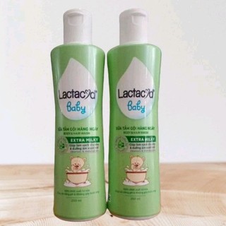 Sữa tắm gội em bé Lactacyd extra Milky 250ml an toàn nâng niu làn da bé