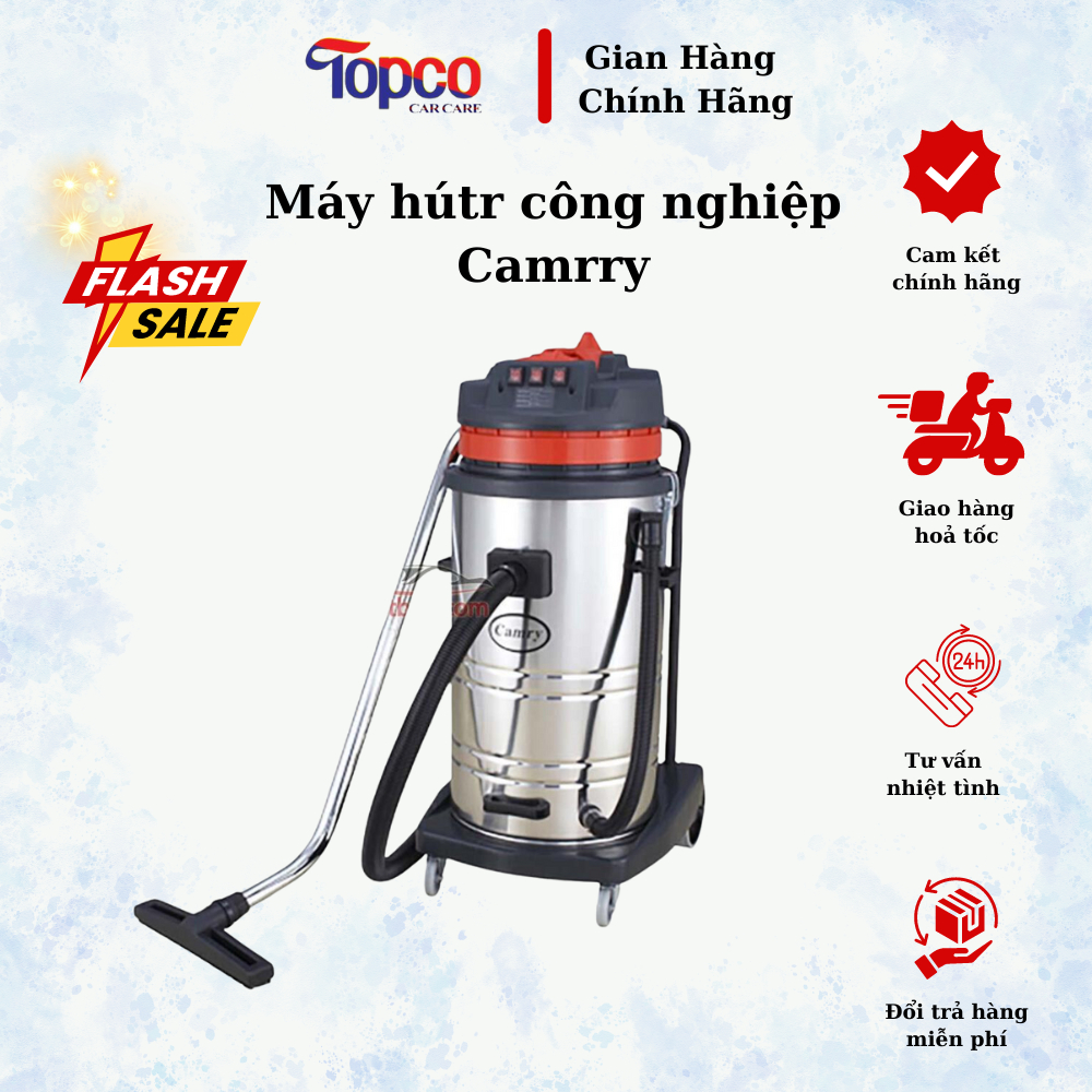 Máy hút bụi công nghiệp Camry BF-585-3, Dung lượng 80L, Công suất 250mbar