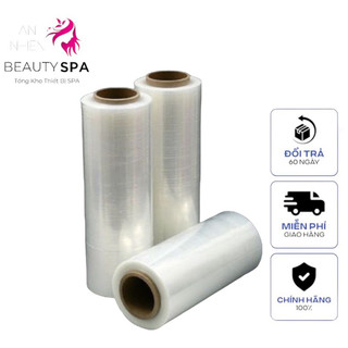 Màng chít PE khổ 25cm, quấn bụng giảm béo màu trắng trong, dùng trong các Spa, bọc hàng hóa