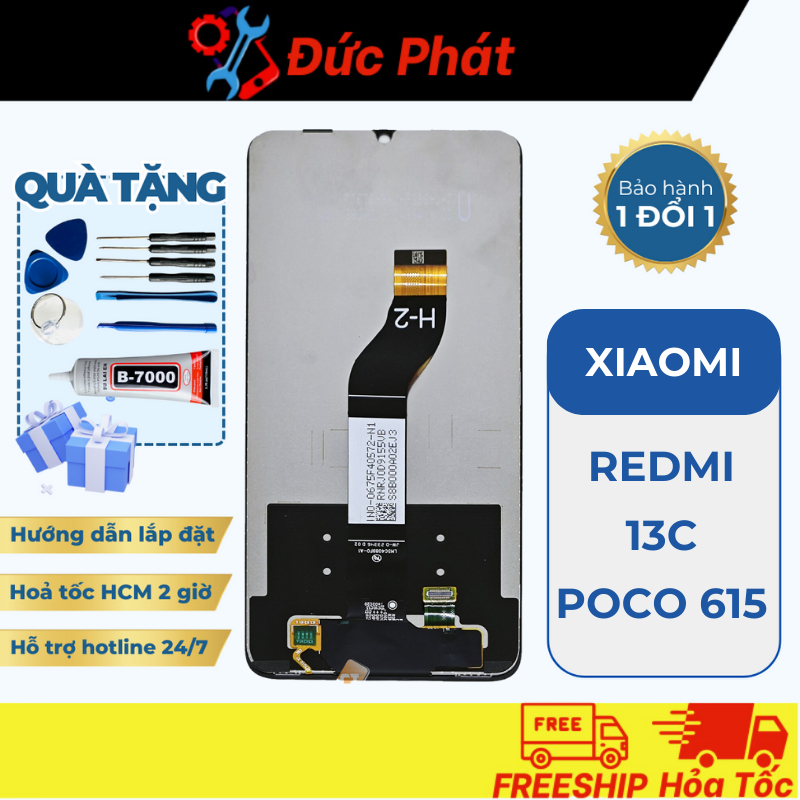 Màn Hình Thay Thế Xiaomi Redmi 13C / Poco C65 / Poco M6 (tặng kèm keo dán bộ sửa)