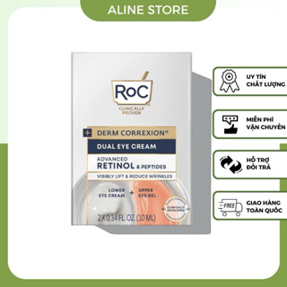 Bộ đôi kem dưỡng mắt giúp săn chắc và giảm nếp nhăn RoC Derm Correxion Dual EYE Cream Advanced Retinol & Peptides