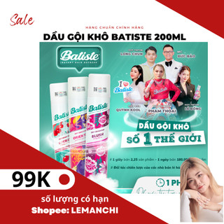Dầu gội khô batiste dry shampoo 200ml co tem phu