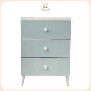 Tủ nhựa ngăn kéo monmon 3 tầng, tủ đựng quần áo đồ dùng trẻ em 85x40x58cm - monnie kids