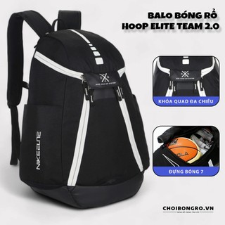 Balo bóng rổ Hoops Elite Team 2.0 Graphic ‎BA5259 - Khóa mở đa hướng, dễ lẫy đồ, cỡ lớn, ngăn đựng giày, bóng riêng