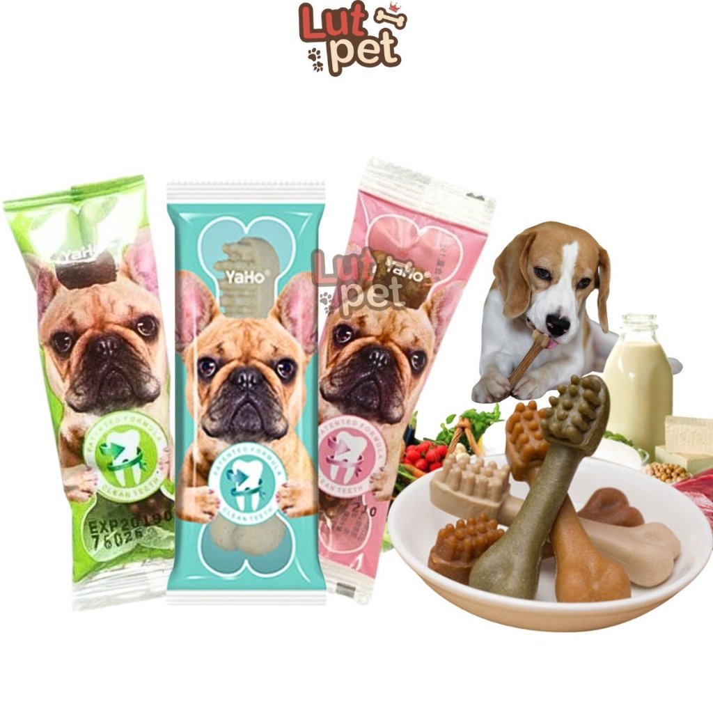 Xương gặm canxi làm sạch răng cho chó mèo, giải tỏa căng thẳng, giảm stress, khử hôi miệng - lutpet