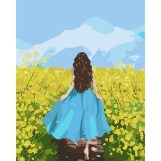 KHUNG 1.6cm -Tranh sơn dầu số hóa rẻ,đẹp-CÓ SƠN BÓNG,đã căng khung, size 40x50-tranh tô màu theo số
