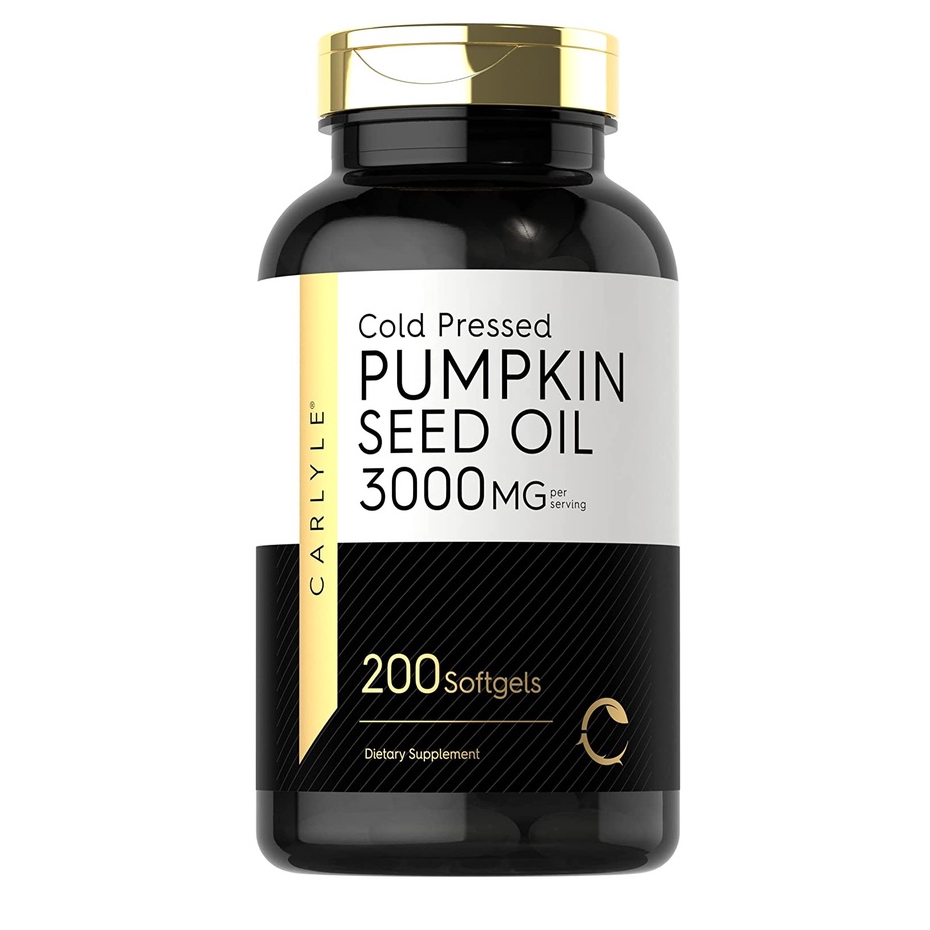 Carlyle Cold Pressed Pumpkin Seed Oil 3000mg - Viên uống tinh chất hạt bí ngô hỗ trợ tuyến tiền liệt
