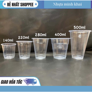 50 Cốc Ly Vân Nhựa PP Loại Mỏng Đủ Kích Thước