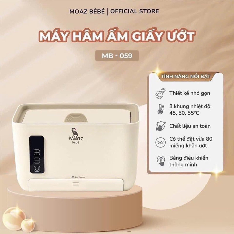 MÁY LÀM ẤM KHĂN ƯỚT MOAZ BEBE MB- 059