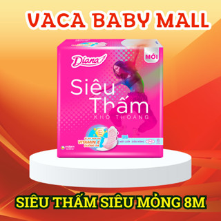 Băng Vệ Sinh Diana Siêu Thấm Siêu Mỏng Cánh Gói 8 Miếng/ 20 Miếng Gói Lớn