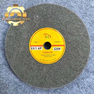 Bánh nỉ xám đánh bóng-bánh nỉ đánh bóng 4p đánh bóng inox kích thước 200x25mm p80 p180 p320
