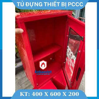 Tủ đựng thiết bị PCCC (Cuộn vòi chữa cháy, bình chữa cháy, lăng chữa cháy) bằng sắt đặt trong nhà