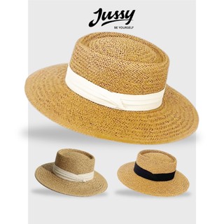 Mũ Cói Gaucho Rộng Vành Chất Cói Đan Jussy Official Form Đẹp Nhiều Màu Nơ Sang Chảnh Đóng Hộp To Giữ Form
