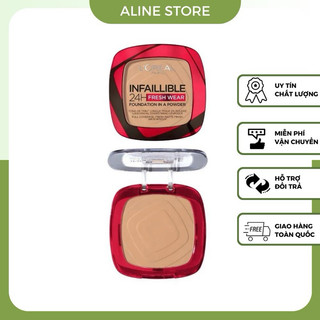 Phấn nền kiểm soát dầu không thấm nước không xuống tone đến 24h l'oreal infallible 24h fresh wear foundation