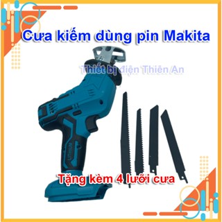 Máy cưa kiếm dùng chung pin makita 18v động cơ chổi than kèm 4 lưỡi cưa