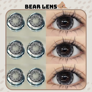 Kính áp tròng lens hoa selena 100 gray size giãn to 14.5mm độ cận từ 0.00 đến 6.00 độ | bear lens 🐻