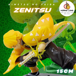 Mô hình Kimetsu No Yaiba, Zenitsu, figure Demon Slayer, kèm hộp, trang trí PC, bàn học (phụ kiện Hoàng Long)