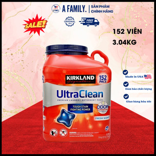 Viên Giặt Kirkland Ultraclean 152 Viên - Hàng Nhập Mỹ Nhập Khẩu
