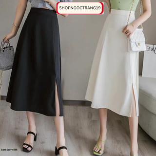 Chân Váy Bluzzang Xẻ Tà Chất Tuyết Mưa Cao Cấp PR Tại Xưởng.