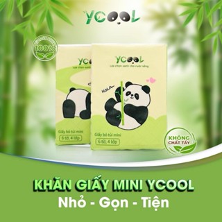 Khăn giấy bỏ túi mini YCOOL 6 tờ 4 lớp 1 lốc 12 gói nhỏ gọn tiện lợi