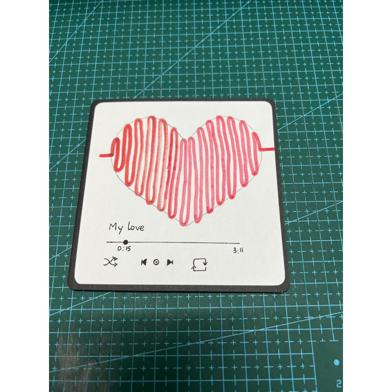 thiệp trái tim dán ảnh, dán scrapbook