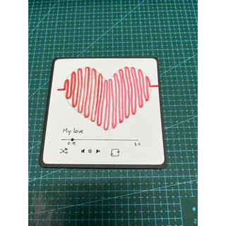 Thiệp trái tim dán ảnh, dán scrapbook