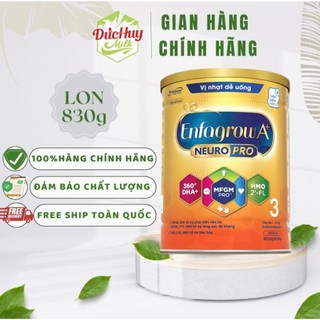 Sữa Bột Enfagrow A+ Neuropro 3 - FL HMO Vị Nhạt Dễ Uống/Vị Không Đổi Lon 830g_1700g