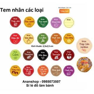 Tem dán nhãn nhân bánh trung thu