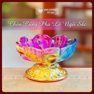 Chén cúng dường, bát để đồ cúng thủy tinh size 11x6cm