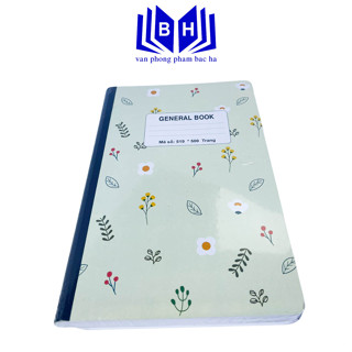 Sổ bìa bồi A4 may gáy 500 trang cao cấp, Sổ A4 kẻ ngang A4 minh châu, Sổ A4 Bìa bồi may gáy General book MC519