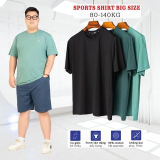 Áo Thun Bigsize Nam 80-140kg AKYOO Họa Tiết Trẻ Trung, Năng Động, Vải Cotton Co Giãn, Thoáng Mát - AT TT