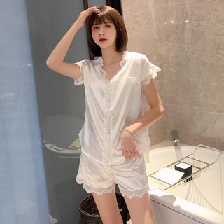 Đồ bộ ngủ mặc nhà lụa satin set đùi ngắn tay mát mịn form dưới 58kg siêu hot kèm quần