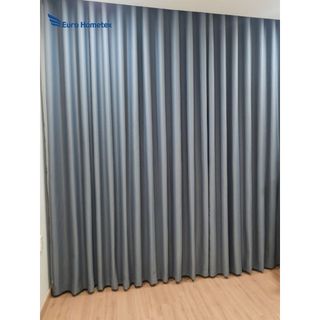 Rèm cửa sổ chống nắng cao cấp màu xám nhạt, màn vải treo tường, rèm cửa chính đủ màu đủ kích thước eurohometex