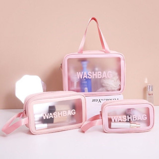 Sét 3 túi trong đựng mỹ phẩm WASHBANG,túi đựng mỹ phẩm siêu đẹp