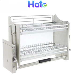 Giá Bát Nâng Hạ Inox 304 HATO Điều Chỉnh Cao Thấp Có Trợ Lực , Giảm Chấn, Kệ Đựng Đồ Nhà Bếp Thông Minh Tải Trọng 15 KG