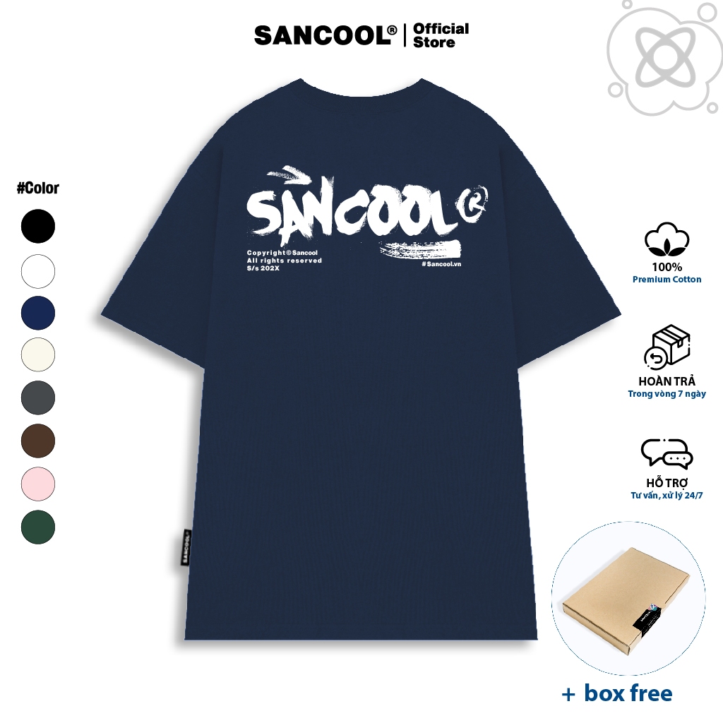 Áo Thun Local Brand Sancool Unisex Premium Cotton Paintbrush Basic Tee - SC015 | BigBuy360 - bigbuy360.vn