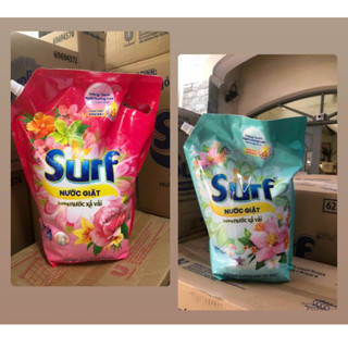 (túi 3.6kg) NƯỚC GIẶT SURF TÚI 3 MÀU XANH/HỒNG/TÍM