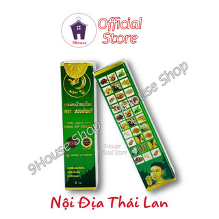 01 chai dầu nóng ngâm thảo dược 30 vị hom tip 8ml brand herbal liquid balm otop thái lan