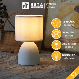 Đèn Ngủ Để Bàn Gốm Sứ HUTA Light For Life S2 Decor Phòng Ngủ, Điều Chỉnh Độ Sáng, Ánh Sáng Vàng