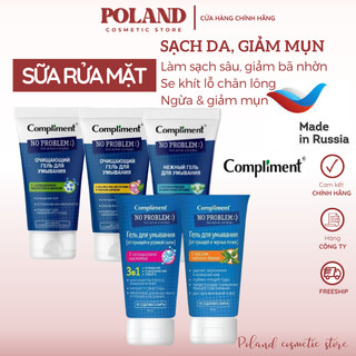  Sữa rửa mặt BHA Compliment No Problem dạng gel rửa mặt giúp làm sạch sâu ngừa viêm & ngừa mụn cho da dầu mụn 200ml 