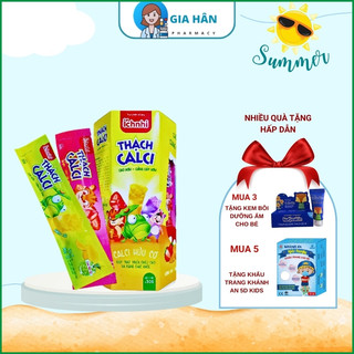Thạch Ích nhi thạch calci hữu cơ hộp 21 gói x 30g giúp bổ sung canxi cho bé