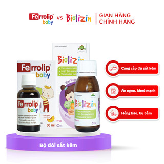 Combo Ferrolip baby  30ml và Biolizin 50ml cho bé