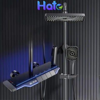 Sen Cây Tắm Đứng Phím Đàn HATO SC165 Hiển Thị Nhiệt Độ , Củ Sen Lõi Đồng 2,8 Kg Mạ Titan 5 Lớp , Mặt Nhựa Kính Cường Lực