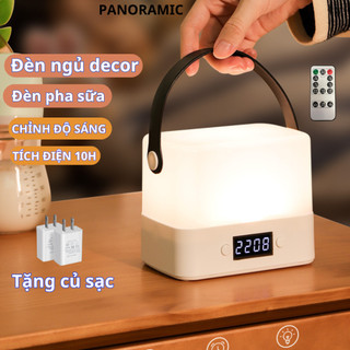 Đèn ngủ để bàn mini tích điện decor, đèn ngủ cho bé có quai xách điều chỉnh màu độ sáng bảo vệ mắt PN-DEN-DN102